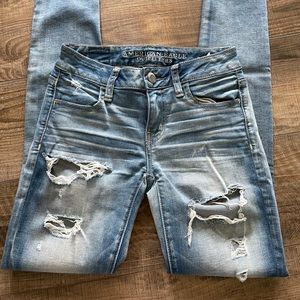 American Eagle Faded/Acid Washed Jeggings